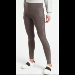 Athleta Delaney Moto Tight -Light Brown- Size M